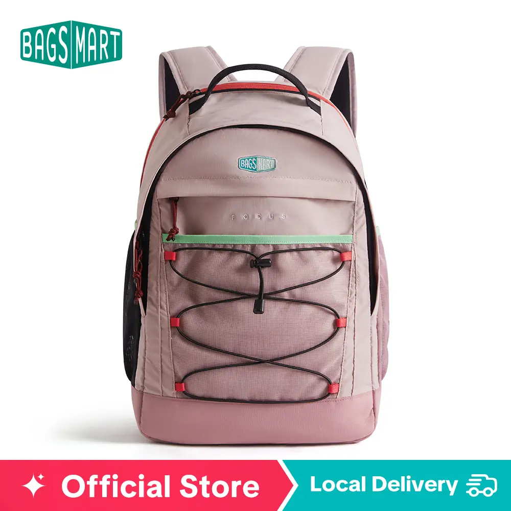 BAGSMART Focus 26L Upright School Laptop Backpack, 15.6" Versatile Backpack, Adjustable Strap, Segmented Storage, Durable & Upright Design