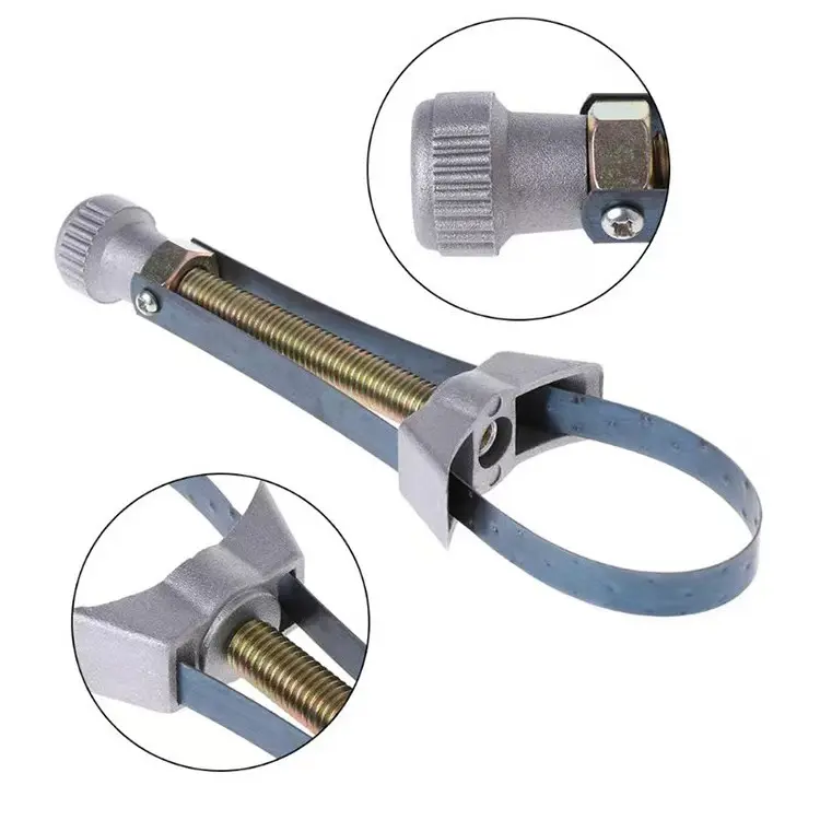 Automotive Maintenance Hand Tools - Best-Selling Engine Oil Filter Cleaner Replacement Tool Set, Adjustable Wrench with Steel Belt Design, Automotive Maintenance Tools