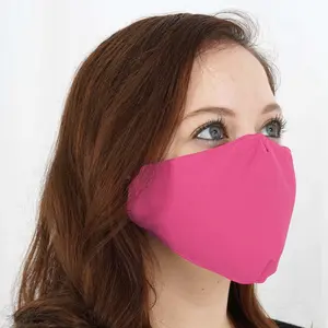 5 Pack 2 Ply Fuchsia Ultra Soft 100% Organic Cotton Face Masks, Reusable Fabric Masks With Soft Ear Loops