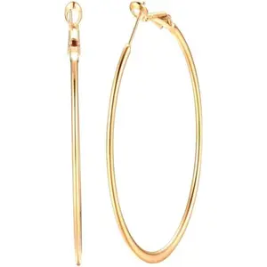 Dainty 70mm Big Large Hoop Earrings for Women Fashion Round Circle Huggie Hoops 3 Inch Fashion Minimalist Hooped for Bff Birthday Her