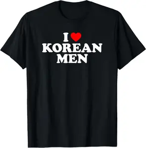 100%cotton I Love Korean Men T-Shirt