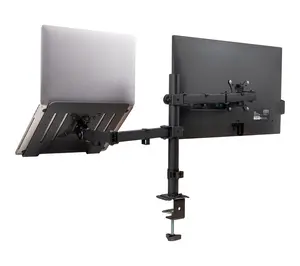 Mind Reader Dual Arm Monitor and Laptop Desk Mount, Adjustable