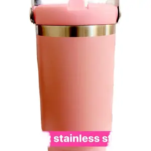 30 oz Stainless Steel Light Pink Flask for Hot and Cold Beverages - Flasks, Drinkware