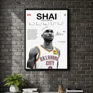 [ SPORT UNFRAMED - SALE UP TO 45% ] Shai Gilgeous Alexander Hardline Series Basketball Sports Poster Modern Star Wall Art