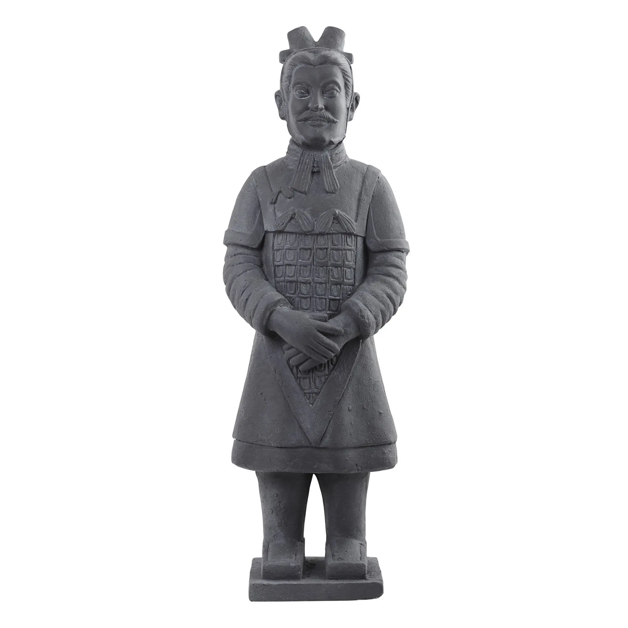 40 in Oriental Armor Detail Warrior Statue - Decoration Figure, Home Ornament, Stately Gift, Outdoor Garden Display Piece, Indoor Home Supplies Accessory