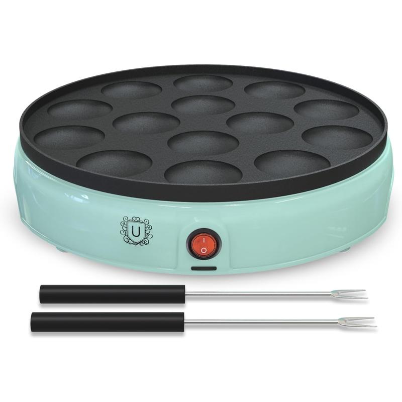 Mini Pancake Maker - 14-Hole Electric Poffertjes Pan - Non-Stick Dutch Mini Pancakes Griddle - Easy to Use, Easy to Clean - for Breakfast, Desserts, Snacks & More Mini Pancake Maker - 14-Hole Electric Poffertjes Pan - Non-Stick Dutch Mini Pancakes Griddle - Easy to Use, Easy to Clean - for Breakfast, Desserts, Snacks & More