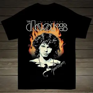 Jim Morrison The Doors Band For Fan Black Unisex T-Shirt All Size S To 5XL