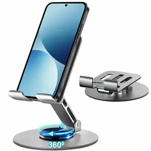Adjustable Metal Phone Stand – 360° Rotating Desk Holder