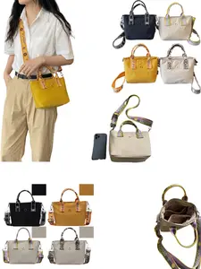 Lightweight Nylon Tote Bag, Spacious Interior, Smooth Zipper Closure, Adjustable Strap, Four Fresh Colors, Perfect for Daily Use