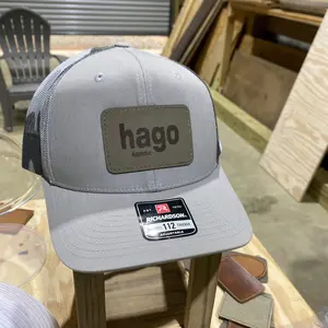 Laser Engraved Leather Logo Hats