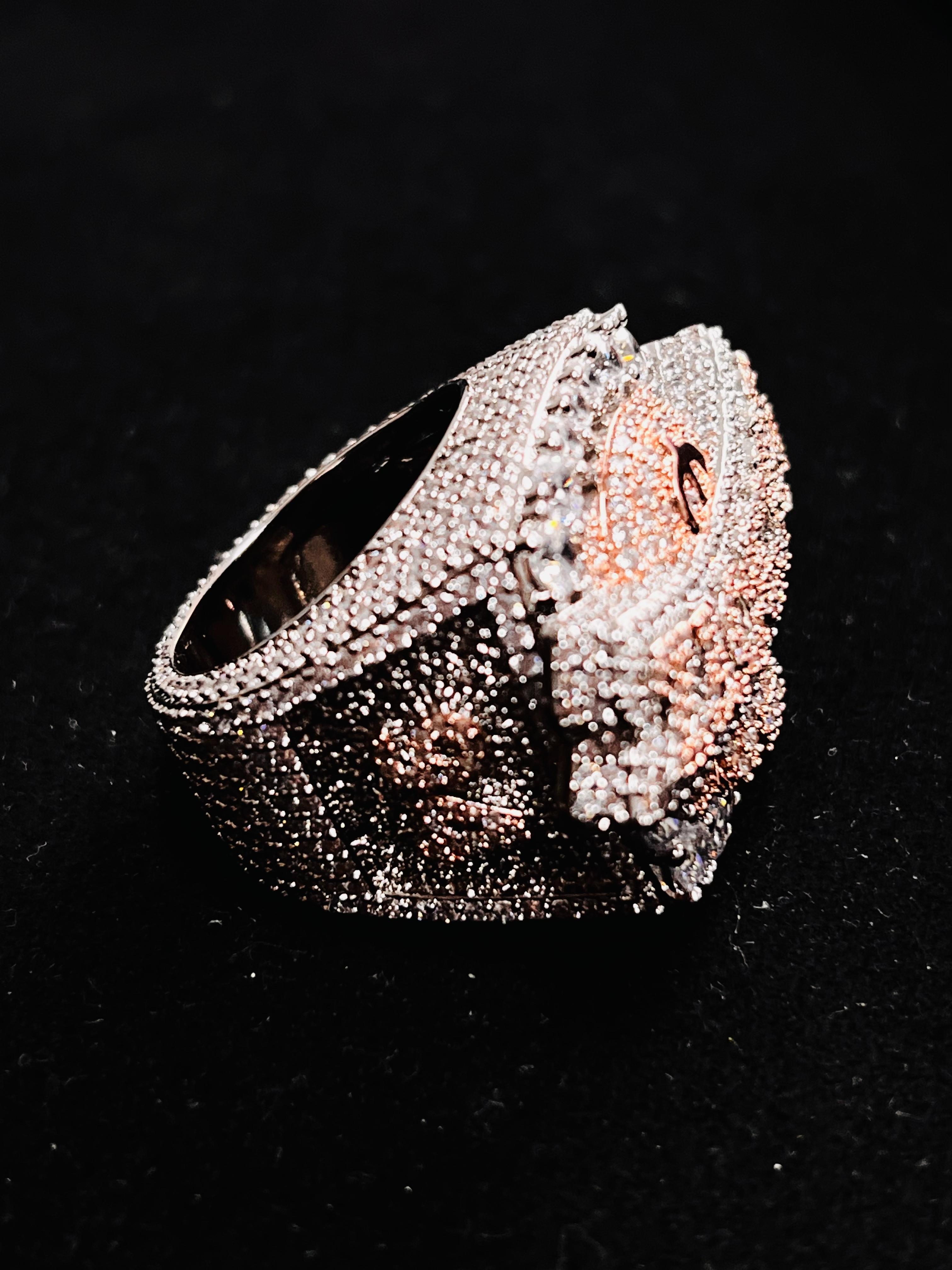 Luxury chilled personalized hip-hop boutique jewelry men's chilled champion ring genuine VVS silicon diamond ice-feel luxury style ring men's high-end ring, Mother's Day and Father's Day gift, large party wearing accessory