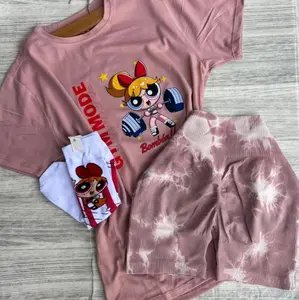 Only the shirt is for sale Y2K Powerpuff Girl Shirt, Juicy Cartoon Graphic, Fun Streetwear Style, Oversized 2000s Vibes, Youth and Adult GYM MODE