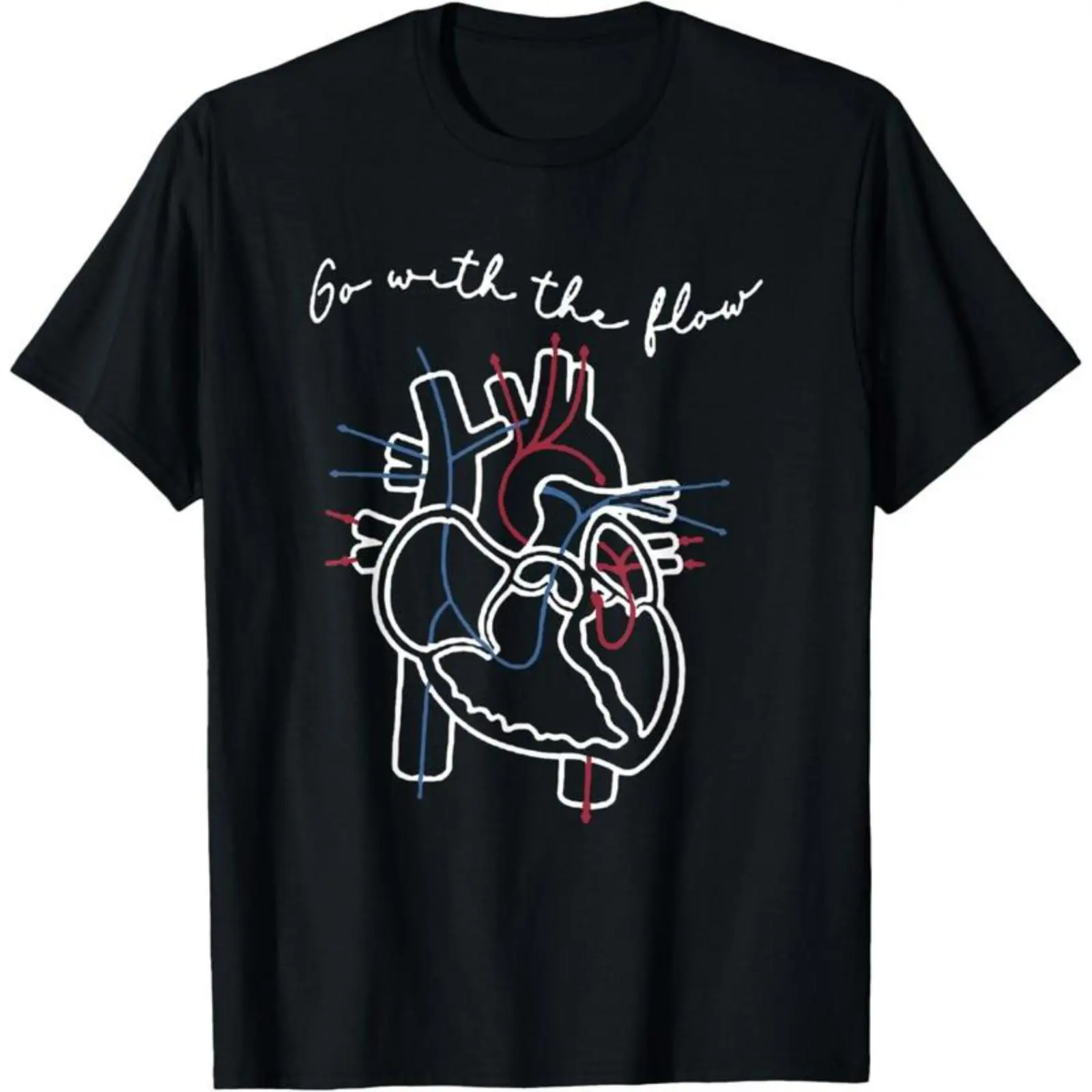 Men'S T-Shirts Are Made Of 100%,Cardiac Nurse Anatomy Cardiology Human Heart Flow Gift Unisex T-Shirt T-Shirt For Men And Women