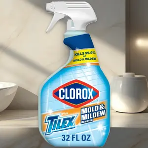 Clorox Tilex Mold & Mildew Remover 32oz - Bathroom Cleaner, for Mold Mildew, with Bleach, 32oz, for Tiles Showers, Powerful Formula