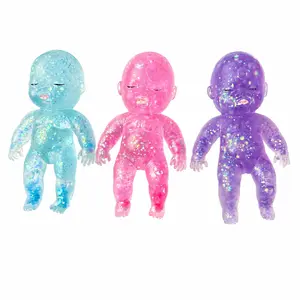 14CM Large Sparkly Squishy Babies, Super Soft Slow Rising Fidget Toy, Stretchable Sensory Toy for Stress Relief, Lovely Kawaii Present for All Ages