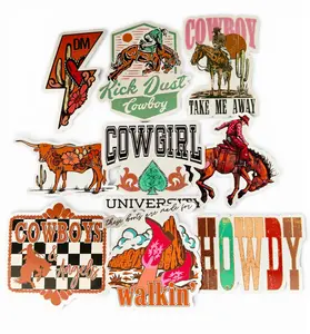 Western Design Stickers- Pack of 9 PCS Decor Decorative Vinyl Set