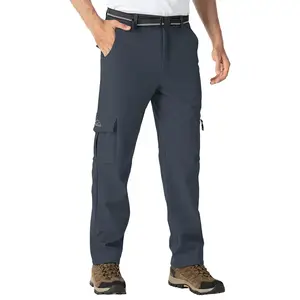Men's Ski Waterproof Soft Shell Weep Pants Outdoor Hiking Wool Wearing Windproof