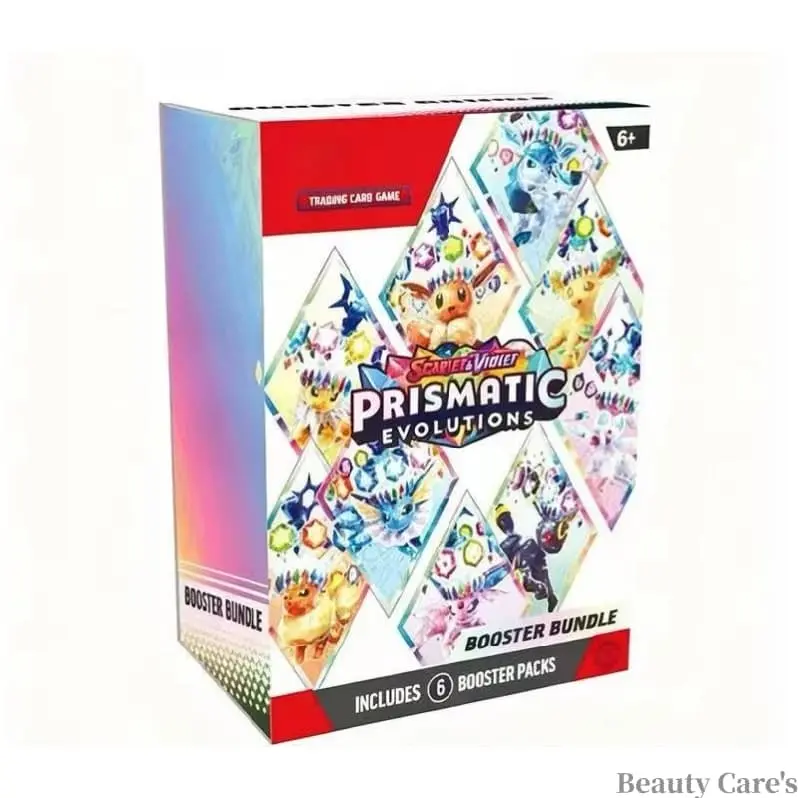 Prismatic Evolutions – 6 Packs  72 Cards Pokémon Trading Card Game Sword & Shield and Classic Series Evolutions (including powered-up cards) — Blind-box expansion packs