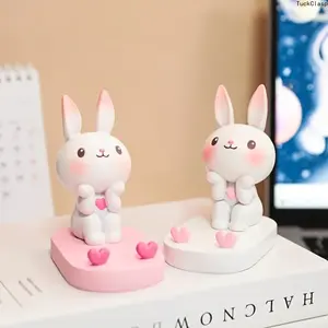 Cute Cartoon Rabbit Phone Stand – Creative Desk Organizer & Holder for Women & Girls, Great for Home, Office, or Summer Parties, Fun Decorative Gift