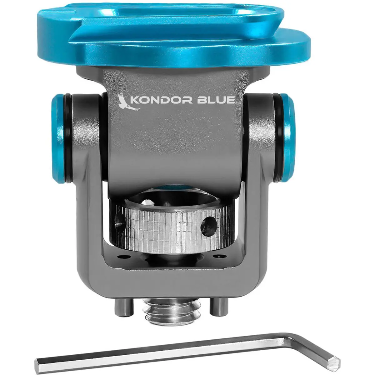 Kondor Blue Space Gray Camera Swivel-Tilt Monitor Mount with Built-In Mini Quick Release Plate, Durable Camera Equipment Accessory, Single Unit for Secure Connections, Accessories