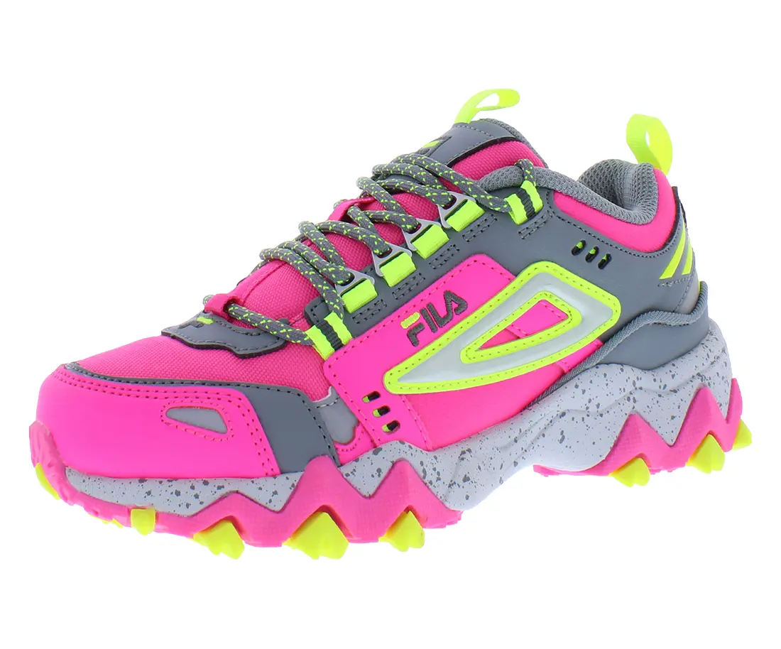 Fila Oakmont Tr Girls' Running Shoes - Dual-Tone Pink/Gray, Kids' All-Season Sports Footwear with Kids Sizes, No, All Seasons
