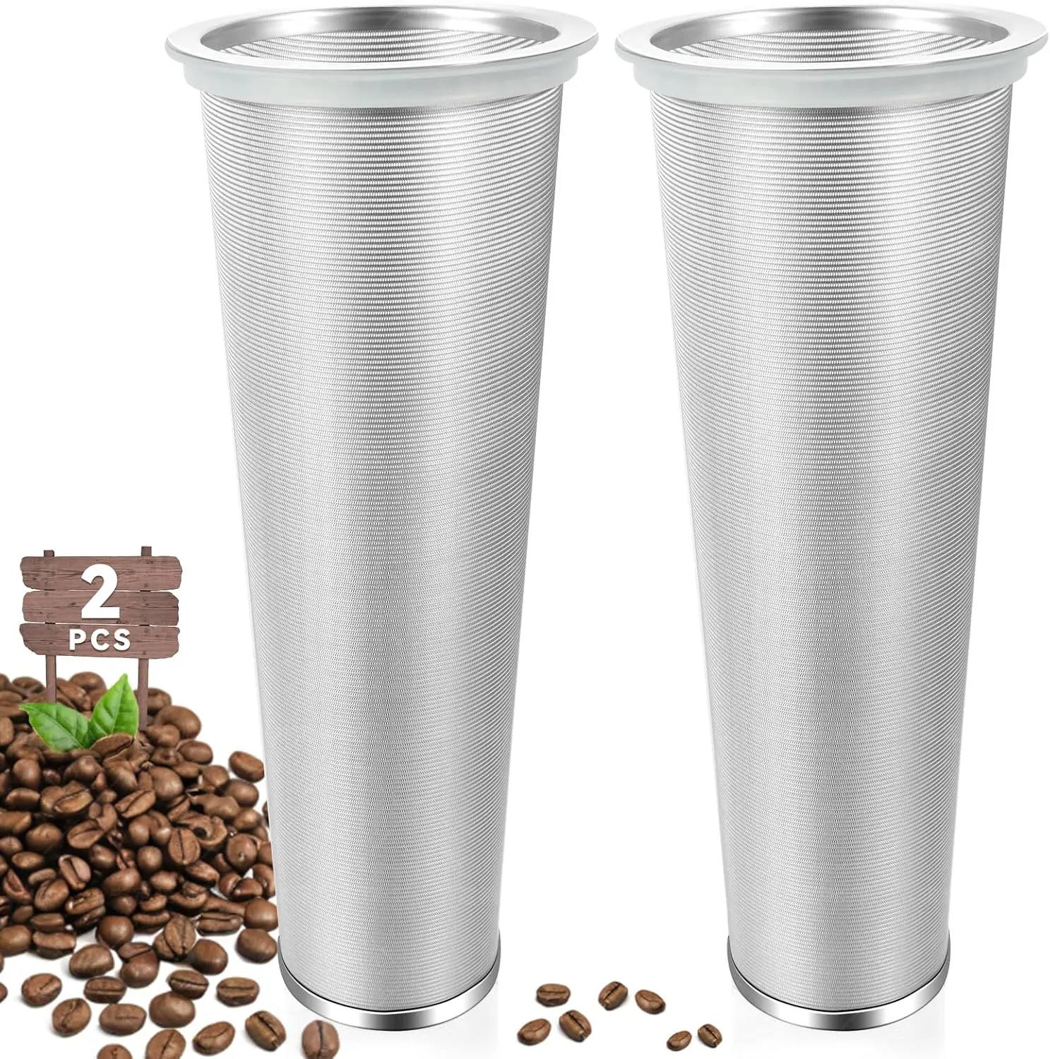 2Pcs Cold Brew Coffee Filter, 304 Stainless Steel Food Grade, Coffee Maker, Tea Maker,Water Filter, Ultra Fine Mesh, Wide Mouth Mason Jar (2 Quart) - Home Improvement.