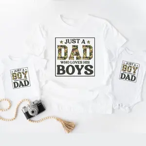Camo Daddy and Me Matching First Father's Day shirts, Camouflage Father son Shirt, Dad and Baby Boy Outfit, Father's Day Gift For New Dad Flash Sale T-Shirt Trio