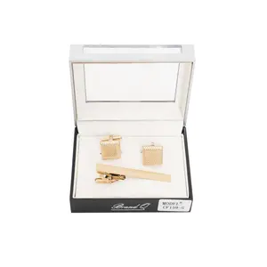 Brand Q CF159G Cufflink With Matching Tie Bar