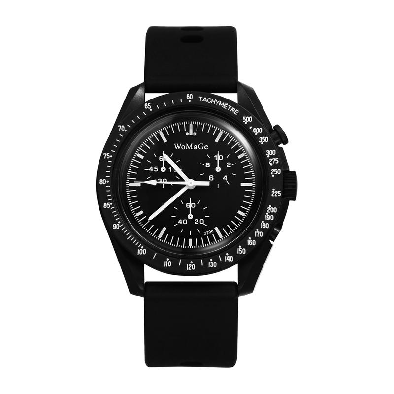 Men Women Silicone Watch - Analog Quartz Timepiece with Triple Sub-dials Fashion Casual Outdoor Sports Wristwatch for Christmas