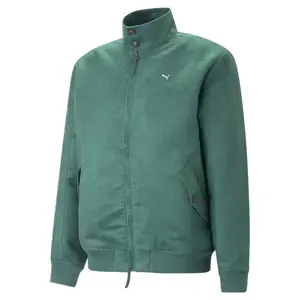 PUMA Mens Made With Quality Harrington Jacket Athletic Outerwear Casual Pockets - Green