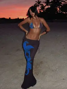 Women's Gingham Bikini Set Three-Piece Slim Fit Casual Style All-Seasons Swimwear, Fashionable & Sexy Design for Comfort