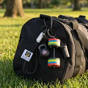 Fitness Keychain Set, MSilicone Dumbbell Kettlebell Weight Plate Keychains, Cute Keychain Gym Accessories for Men Women keychain gift high quality fashion jewelry lery Durable Nylon Lanyard Fun Touch Backpack Athletic Fun Touch Durable，graduation gifts