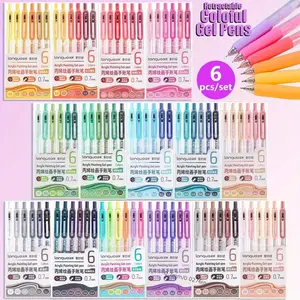 6/36 Colorful Acrylic Gel Pens Set, New Clickable 0.7mm Tip, Ideal for Office, Drawing & DIY Gifts, Artist Supplies, Stationery Essentials