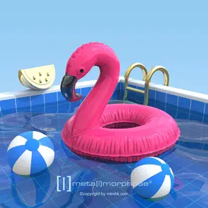 Metalmorphose 3D FLAMINGO FLOAT KEYRING