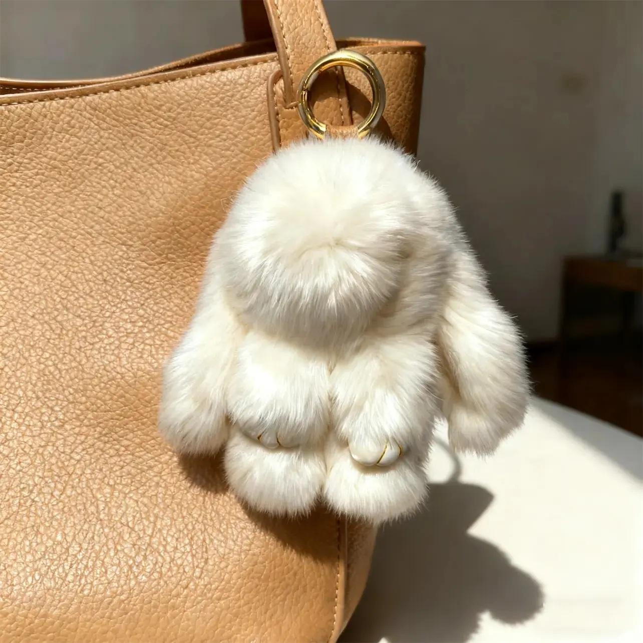 Buy 1 Get 1 Free! 2026 New Handmade Bunny Keychain with Tin Box Adorable Plush PomPom for Stocking Stuffers Cute Gifts for Girlfriend and Mom Soft Plush Toy for Mother's Day Gift, Easter