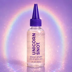 Unicorn Snot Sticky Stuff Peel-Off Cosmetic Glitter Glue Primer – Smudge-Proof, Long-Lasting Adhesive, Vegan, 2 fl oz