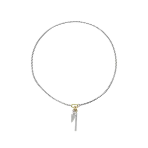 LINK BOX BAR CHARM NECKLACE