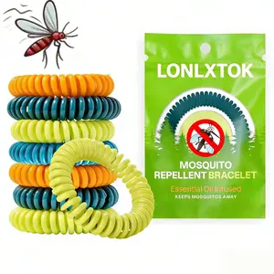 LONLXTOK 10 Pack Bracelets for Adults & Kids  Individually Wrapped Waterproof Wristbands for Patio, Camping, Travel & Home Use