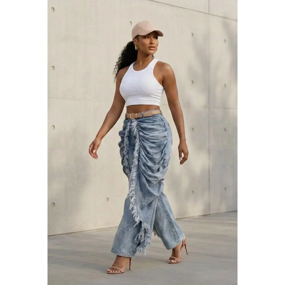 Draped Muse Jeans (Blue) Draped Muse Jeans (Blue)