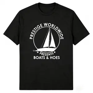Mens T Shirt Prestige Worldwide Boats and Hoes Funny Movie Quote Tee