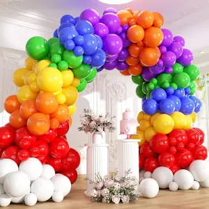 Rainbow Balloon Arch Kit - 211 count 8 Assorted Colors Balloon Garland Kit for Birthday Party   Shower Wedding Anniversary Christmas Pride Rainbow Colorful Supplies Party Decorations