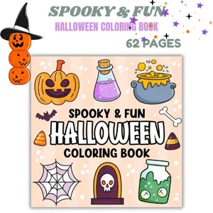 Halloween Coloring Book for Kids Ages 4-8: Spooky, Fun & Easy Designs for Boys and Girls – Perfect Halloween Activity Book with Pumpkins, Ghosts, Witches & More!