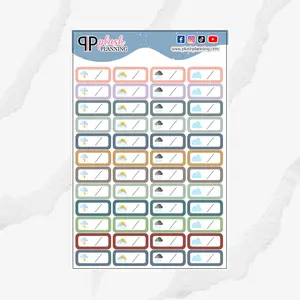 Writable Weather Box Planner Stickers, Weather Tracker, Functional Stickers