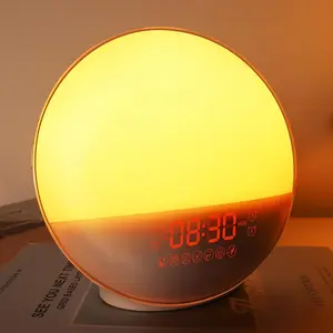 Dekala Sunrise Alarm Clock for Heavy Sleepers, Wake Up Light with Sunrise Simulation, Dual Alarms & Natural Sounds,FM Radio, Night Light for Bedroom sunrise alarm