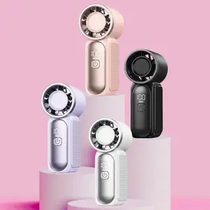 Mini Handheld  3-13H Runtime Pocket  High-Speed 18000 RPM 6-Gear Adjustable LED Display USB Rechargeable Portable Cooling Gift for Travel turbo fan