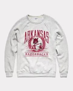 Vintage Arkaansas Razorbacks Laurel Crewneck, Classic Raglan AR Sweater, Shirt for Fans, Football Fans, Trending Us Streetwear, Viral on Tiktok