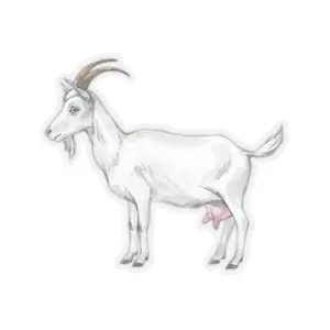 Nanny Goat Sticker Christian Gift Scrapbooking Decoration Crafting Collection Aesthetic Watercolor Goat Farmcore Farm Animal Vinyl Sticker