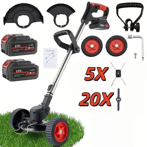【AAA】A Versatile 3-In-1 for Removing Weeds And Mowing Lawns - Features an Electric Trimmer, Edge Trimmer, And Shrub Cutter, with Adjustable Height And a Rotating Head, Comes with Two High-Capacity Batteries, Easy to Set Up, And Lightweight