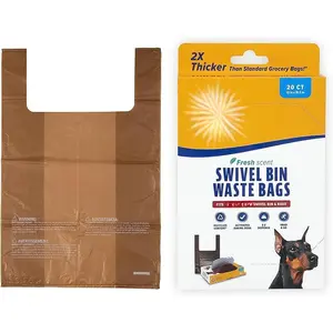 WAGGING WHISKERS‌Heavy-Duty Pet Waste Bags‌ – Swivel Bin & Rake-Compatible Refill for Dog Waste Management