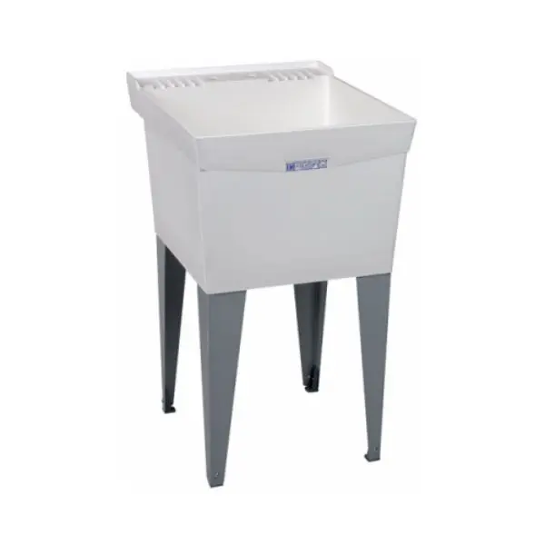 212 MAIN Rectangular Laundry Tub, 20x24 in White 1-Piece Heavy-Duty Leakproof Easy-to-Install Laundry Tool (Pack of 4), One-Piece